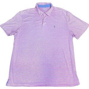 IZOD GOLF with Stretch Short Sleeve Striped‎ Polo Shirt Men's Sz XL #219M